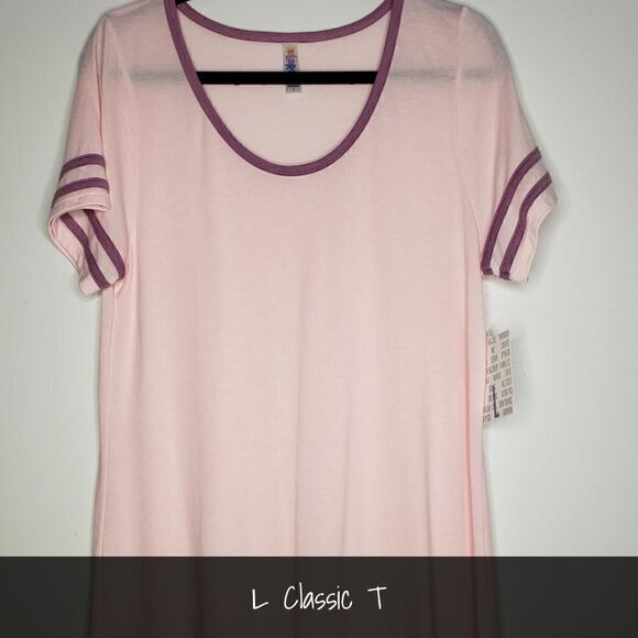 LuLaRoe Classic Tee Large Pink NEW - Picture 1 of 1